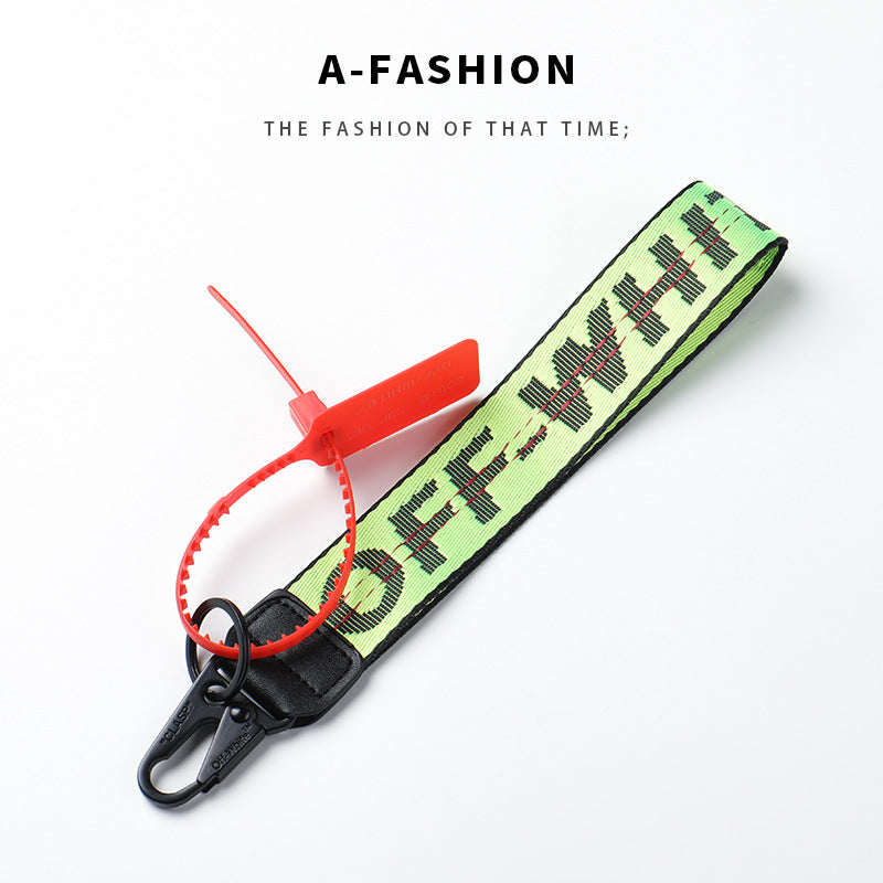 Wholesale Canvas letter lanyard keychain