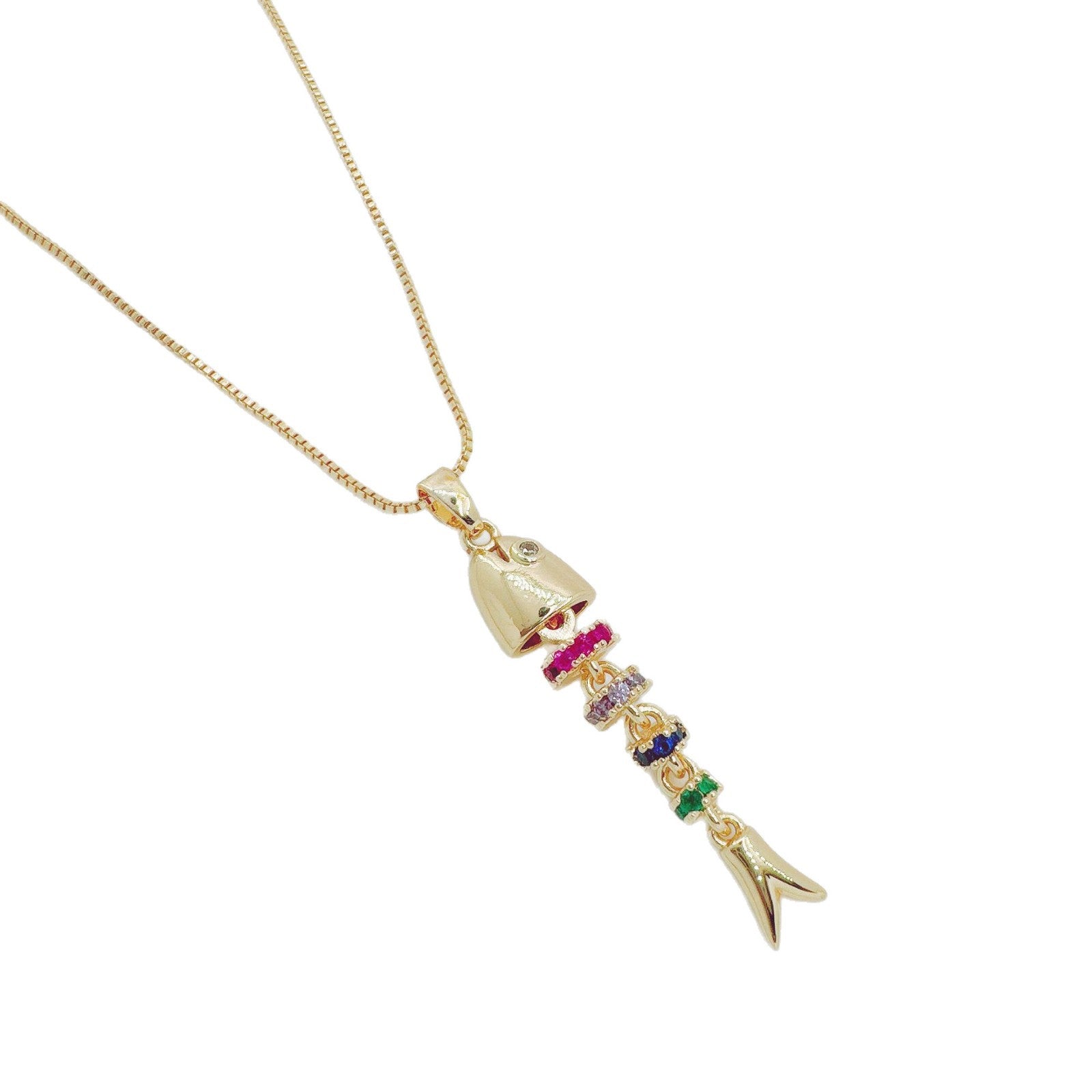 Wholesale Trendy Copper Fish Pendant Necklace Jewelry Accessory Gift