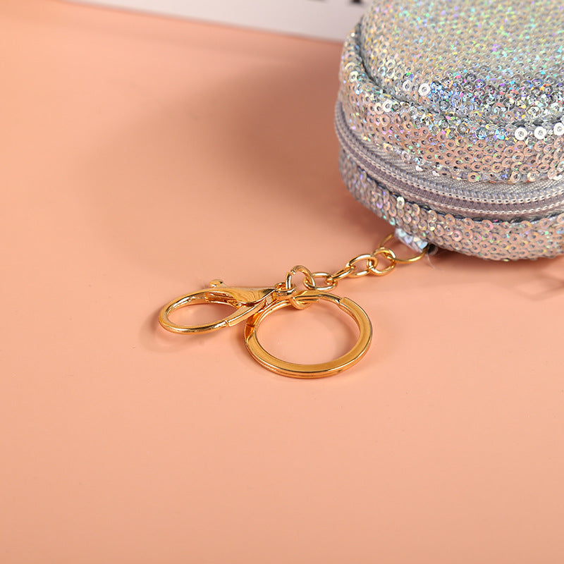 Wholesale Fish Scale Pattern Mini PU Coin Purse Keychain Keychain Wallet ACC-KC-GuoRan005