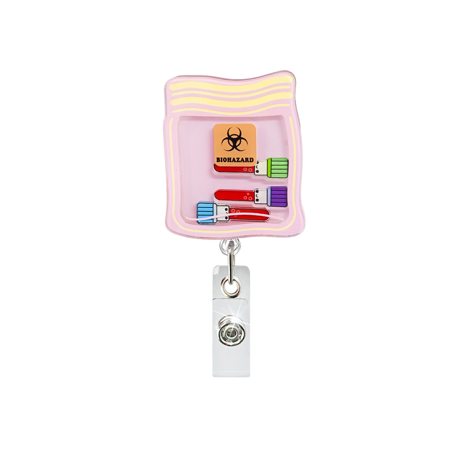 Wholesale Trendy Acrylic Badge Reel Retractable Clip for ID Badges