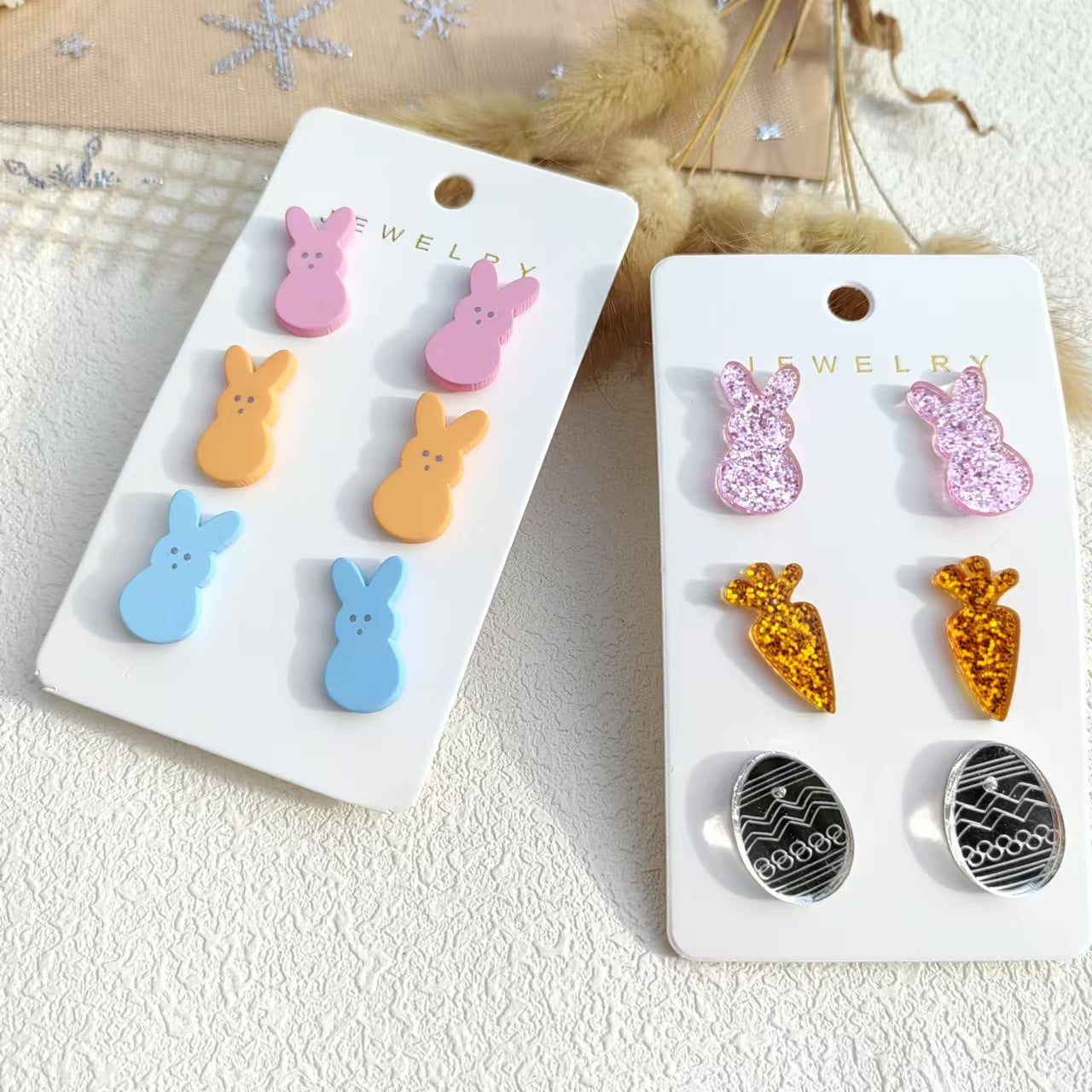 Wholesale  3pcs/set Easter Egg Bunny Radish Earrings