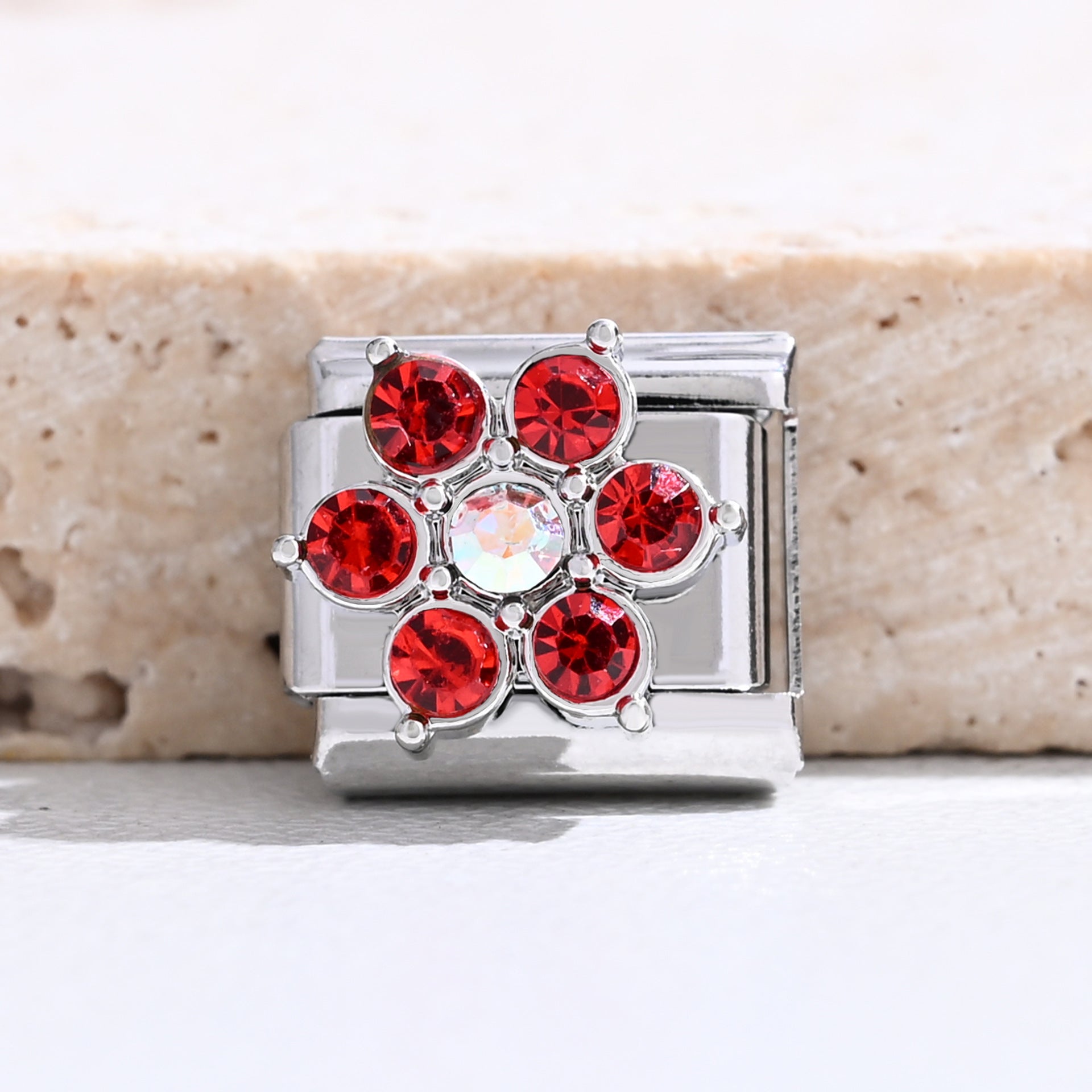 Wholesale 9mm Italian Charm Starter Bracelets DIY Flower Series Stainless Steel Composable Bracelet