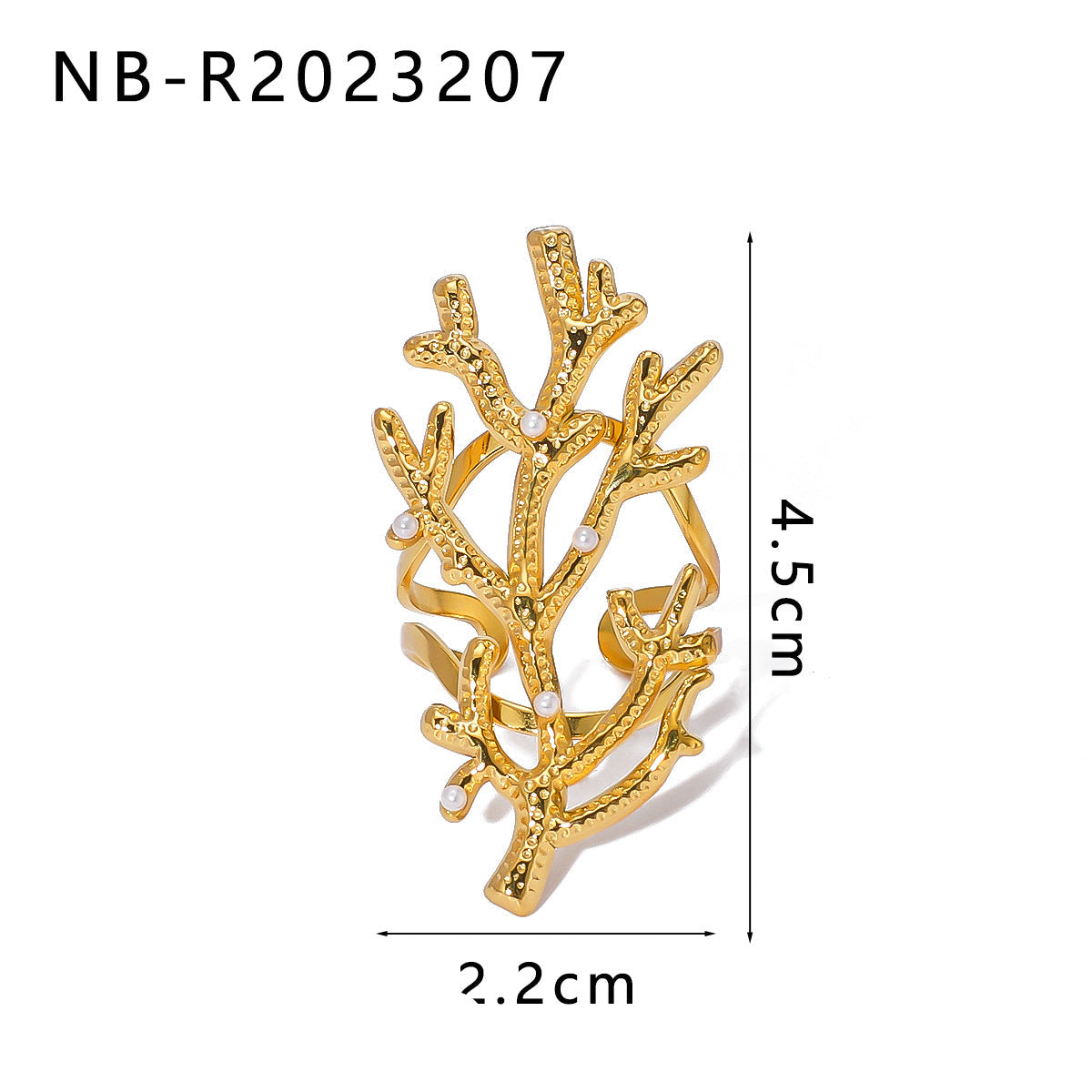 Wholesale Smooth Oversized 18K Gold Titanium Steel Heart Square Ring