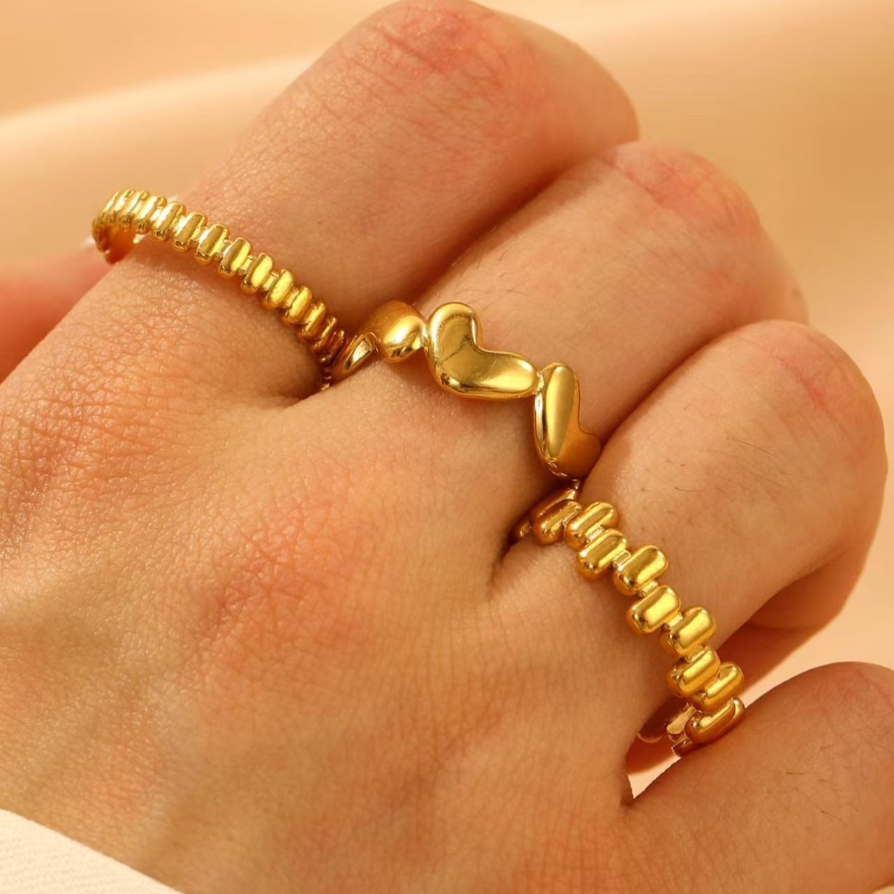 Wholesale Stainless Steel  Non-Fading Open  Ring