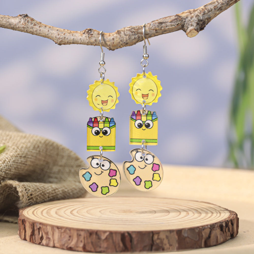 Orecchini acrilici all'ingrosso dell'arco del cuore