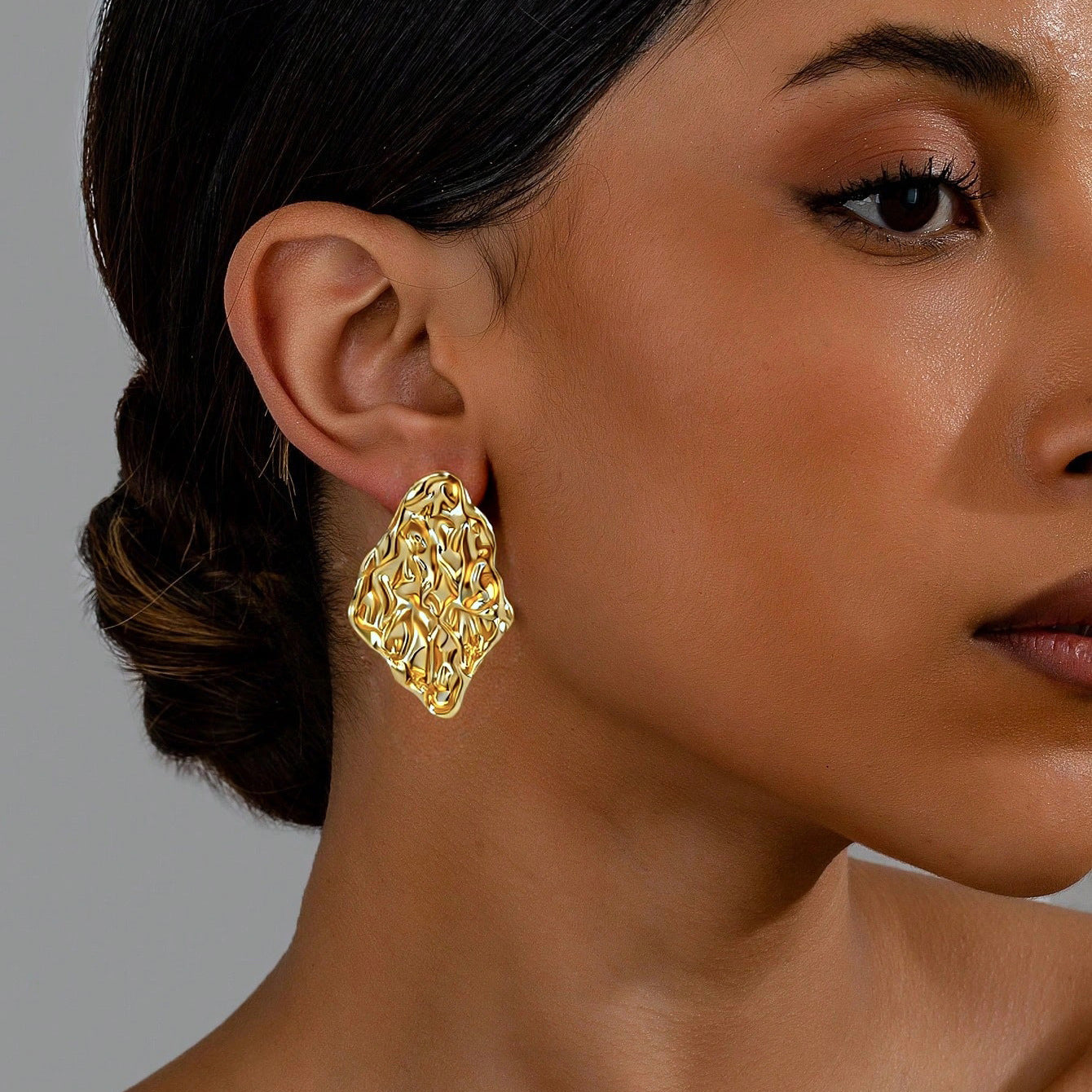 Wholesale Stainless Steel Titanium Steel Gold Light Luxury Earrings