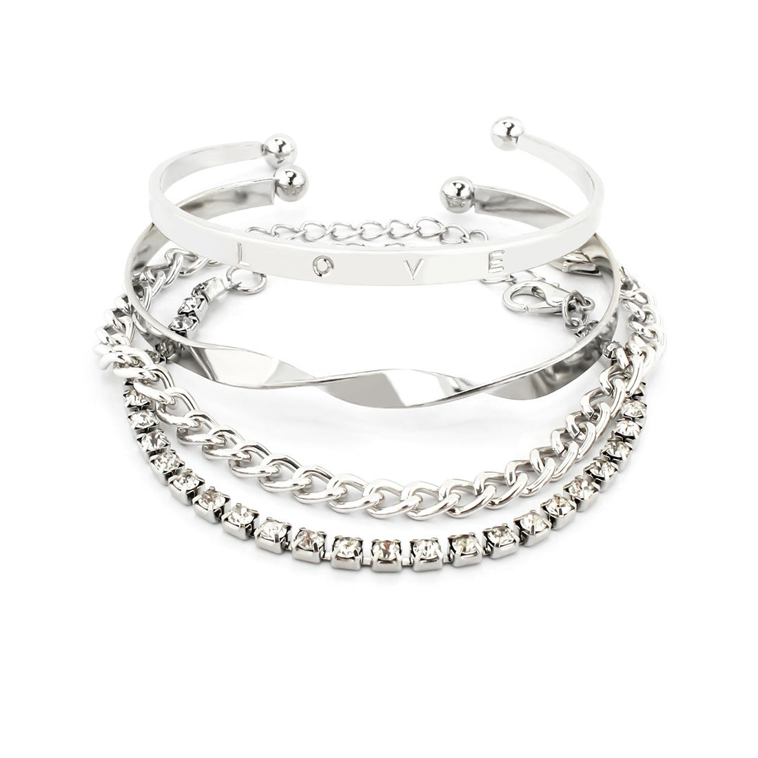 Wholesale spiral twist metal bracelet