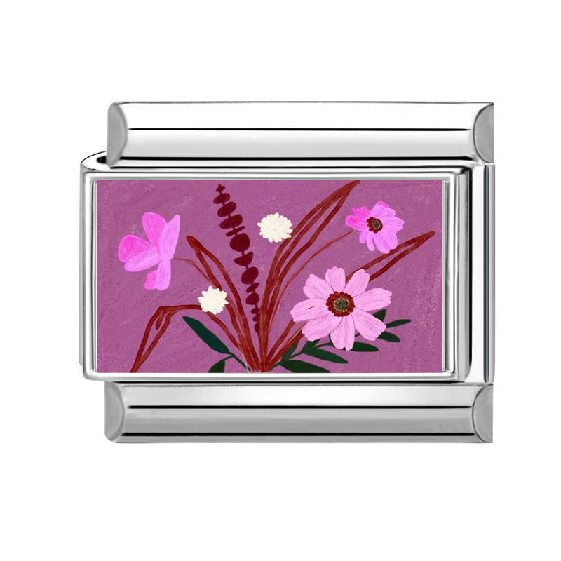 Wholesale 9mm Italian Charm Starter Bracelets DIY square Single Section Creative Stainless Steel Composable Bracelet