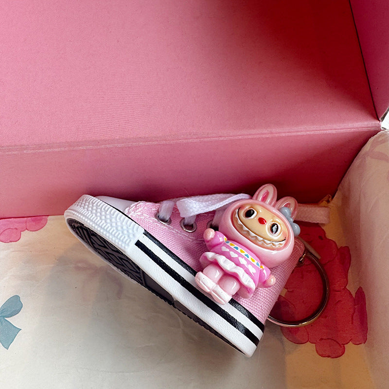 Chaussures en toile de dessin animé en gros Keychain