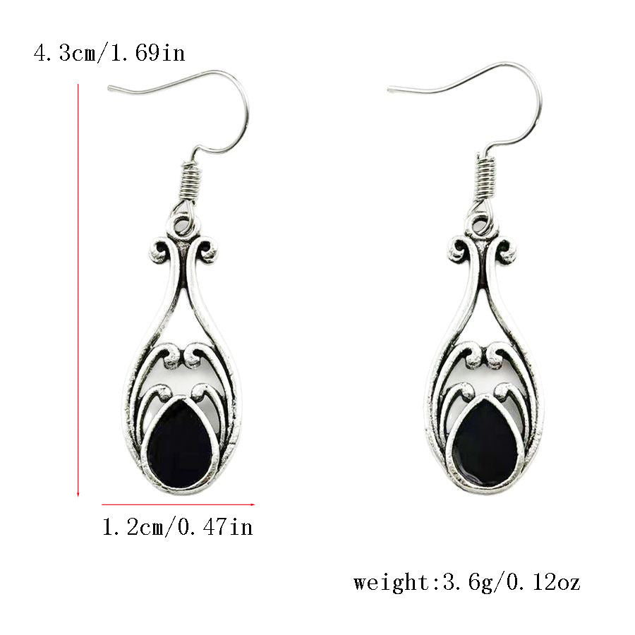 Wholesale Fashion Drop-Shaped Hollow Pendant Earrings