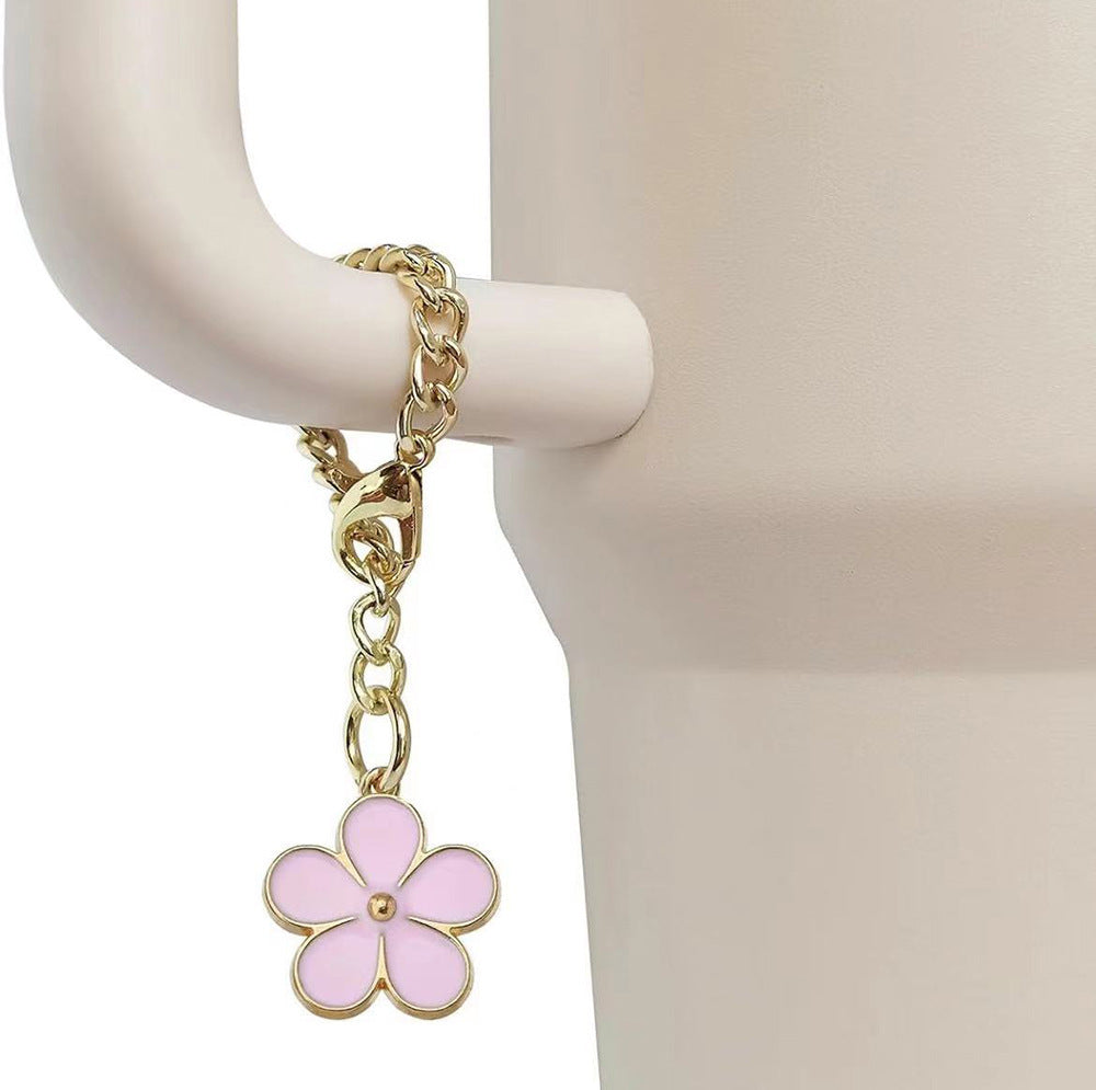 Wholesale Flower Chain 40oz Cup Alloy Pendant Cup Accessories ACC-CA-ShiXuan001