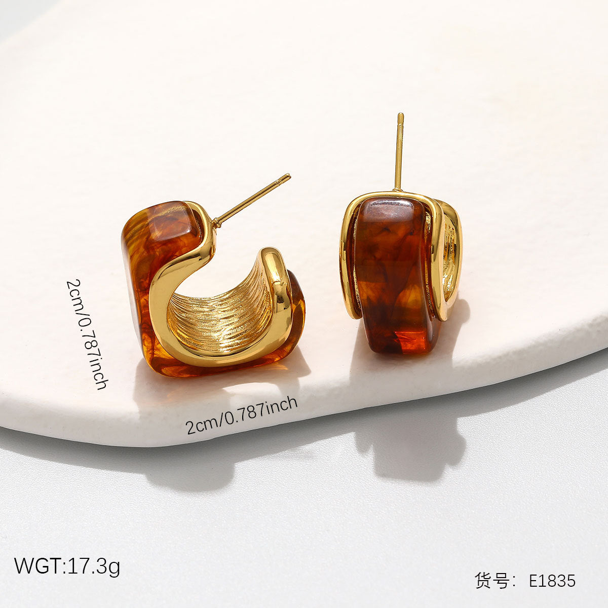 Wholesale Versatile Red Stainless steel Stud Earrings