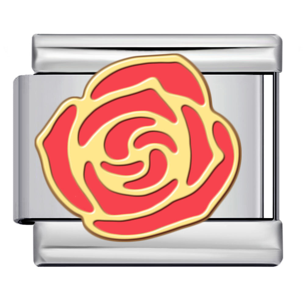 Wholesale Italian Charm Bracelet 9mm DIY Pink Gold Plated Series  Creative Stainless Steel Composable Bracelet