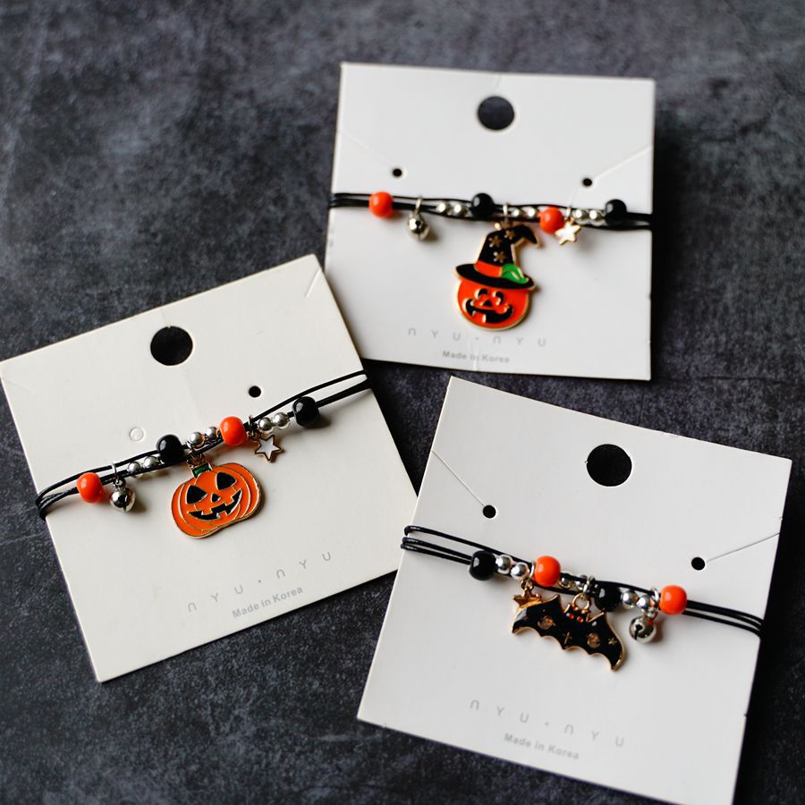 Wholesale  pumpkin bracelet  ghost festival orange ceramic bracelet