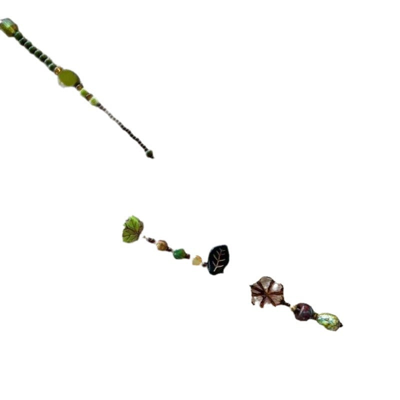 Wholesale Green Melt Forest Retro Czech Bead Necklace