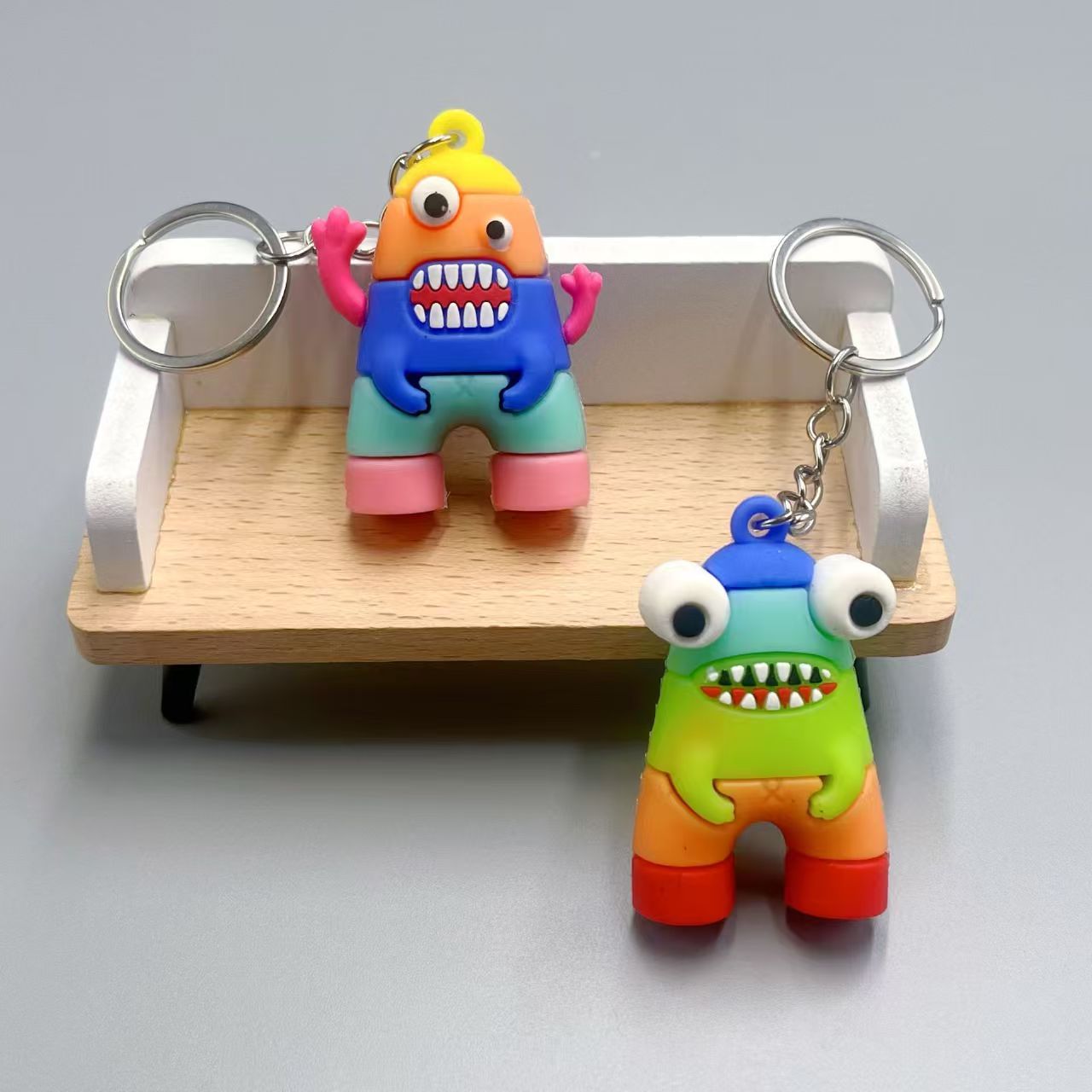 Wholesale Silicone Cartoon Monster Keychains