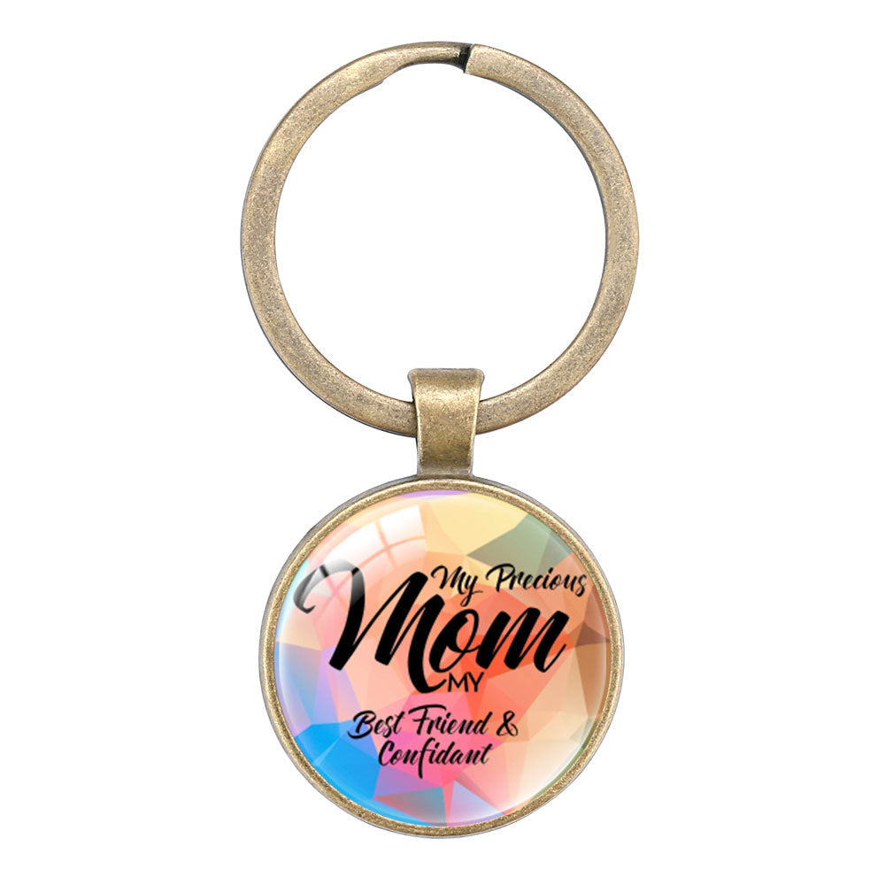 Wholesale Keyring Mom Mother' s Day Glass Keychain