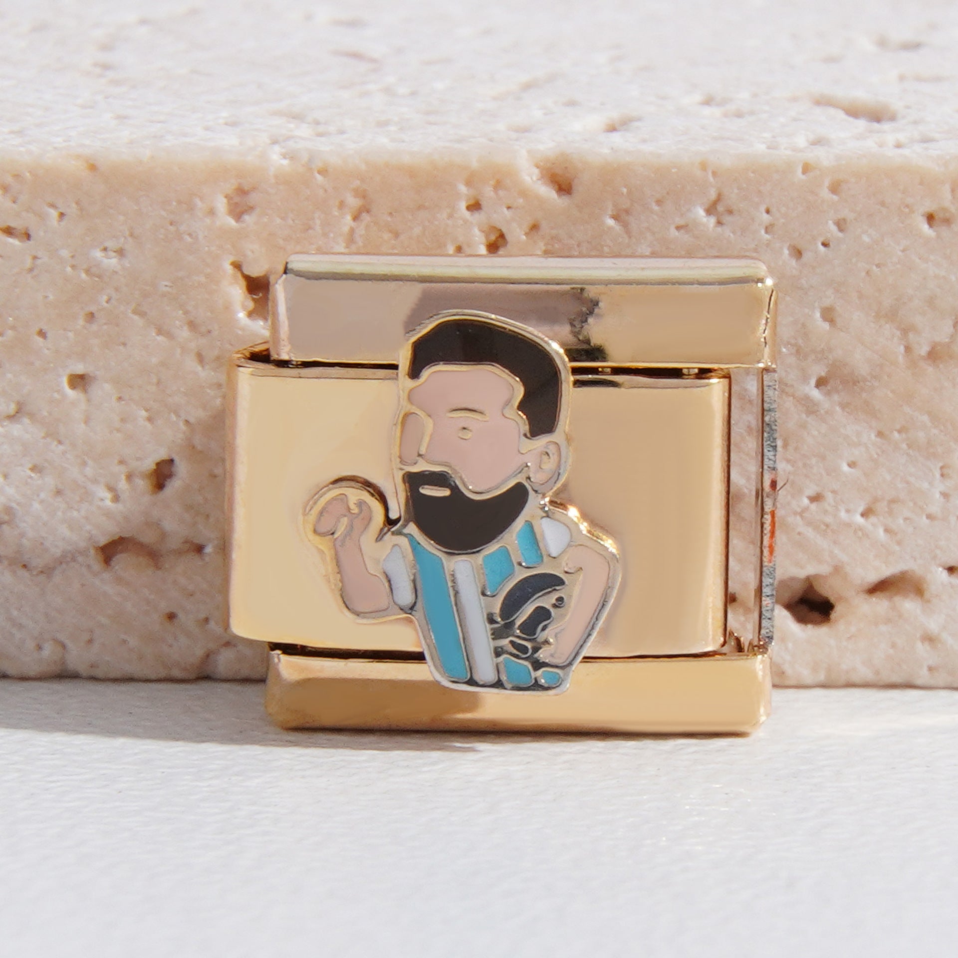 Wholesale Italian Charm Bracelet 9mm DIY Splicing Planet and Star Logo Series Stainless Steel Composable Bracelet