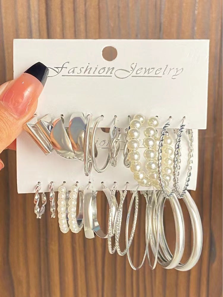 Wholesale Vintage Leopard Acrylic C-Shaped Acetate Earring Sets ACC-ES-MY025