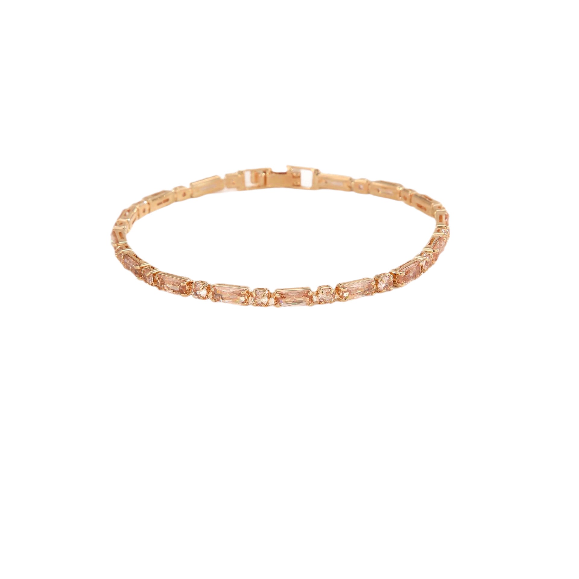 Wholesale Colorful Zircon Geometric Bracelet Fashion Jewelry Accessory Boutique Gift