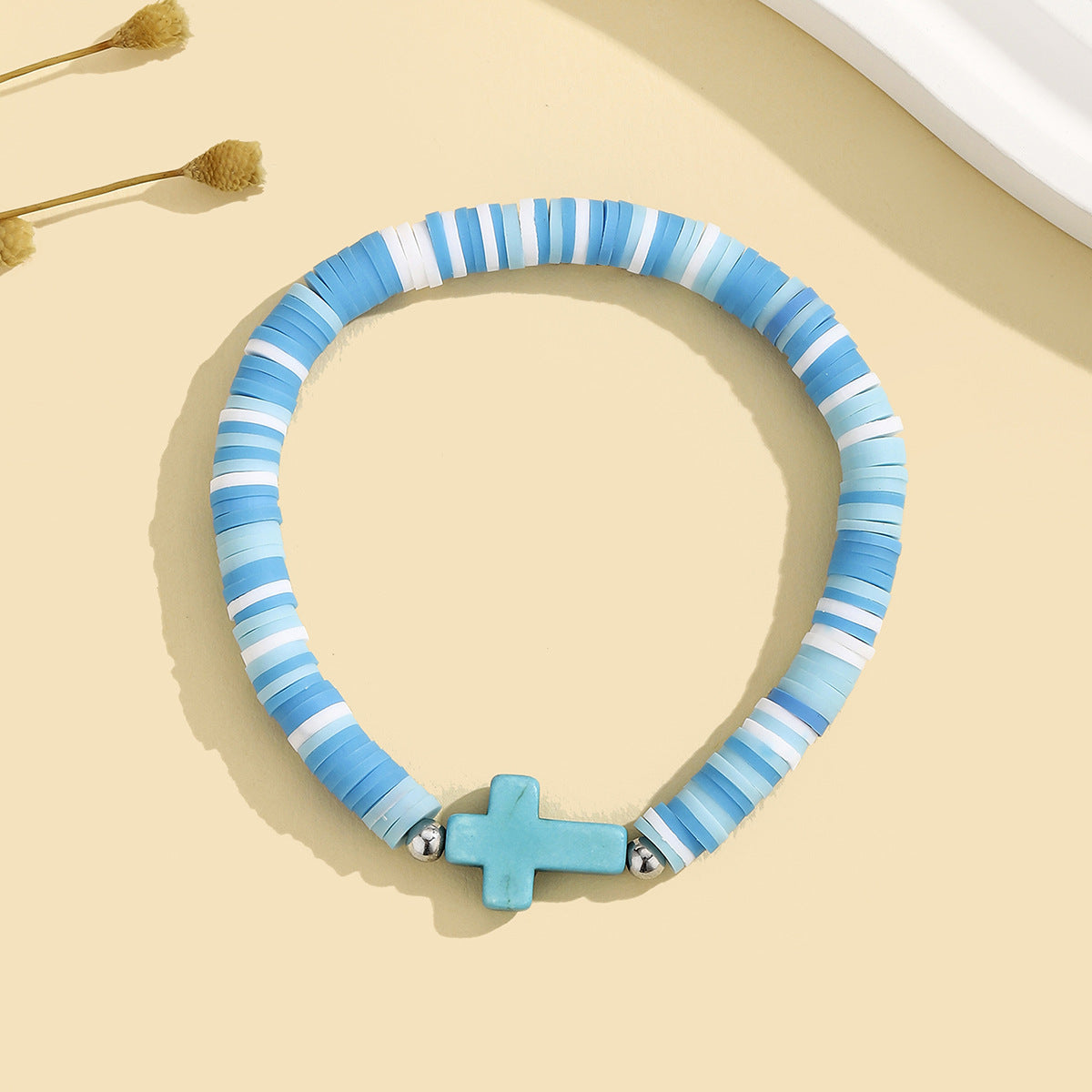 Wholesale Bohemian Colorful Soft Clay Beach Elastic Adjustable Bracelet