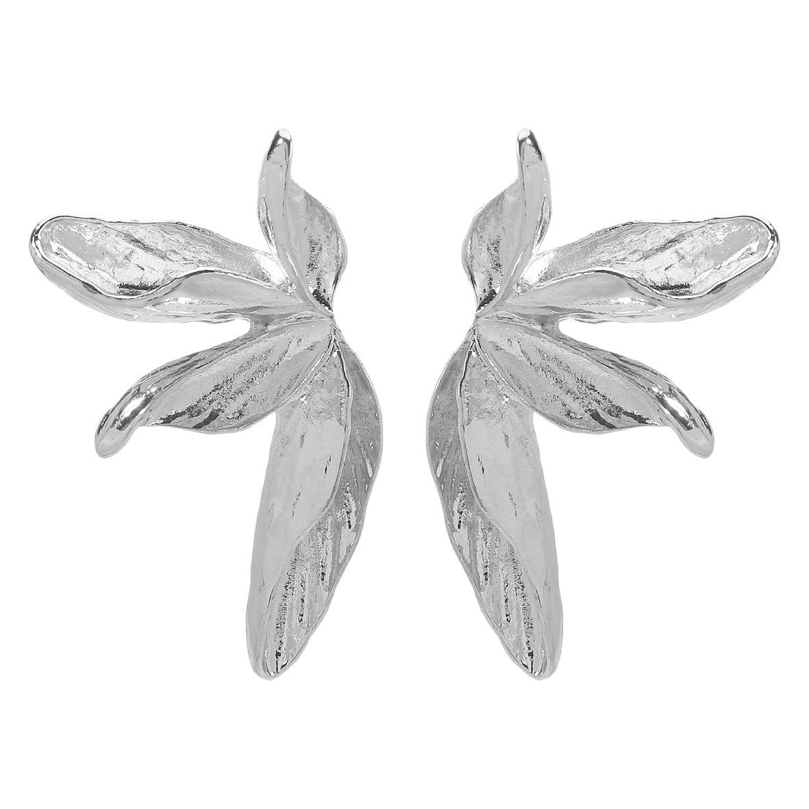 Orecchini grandi fiori in lega tridimensionale all'ingrosso