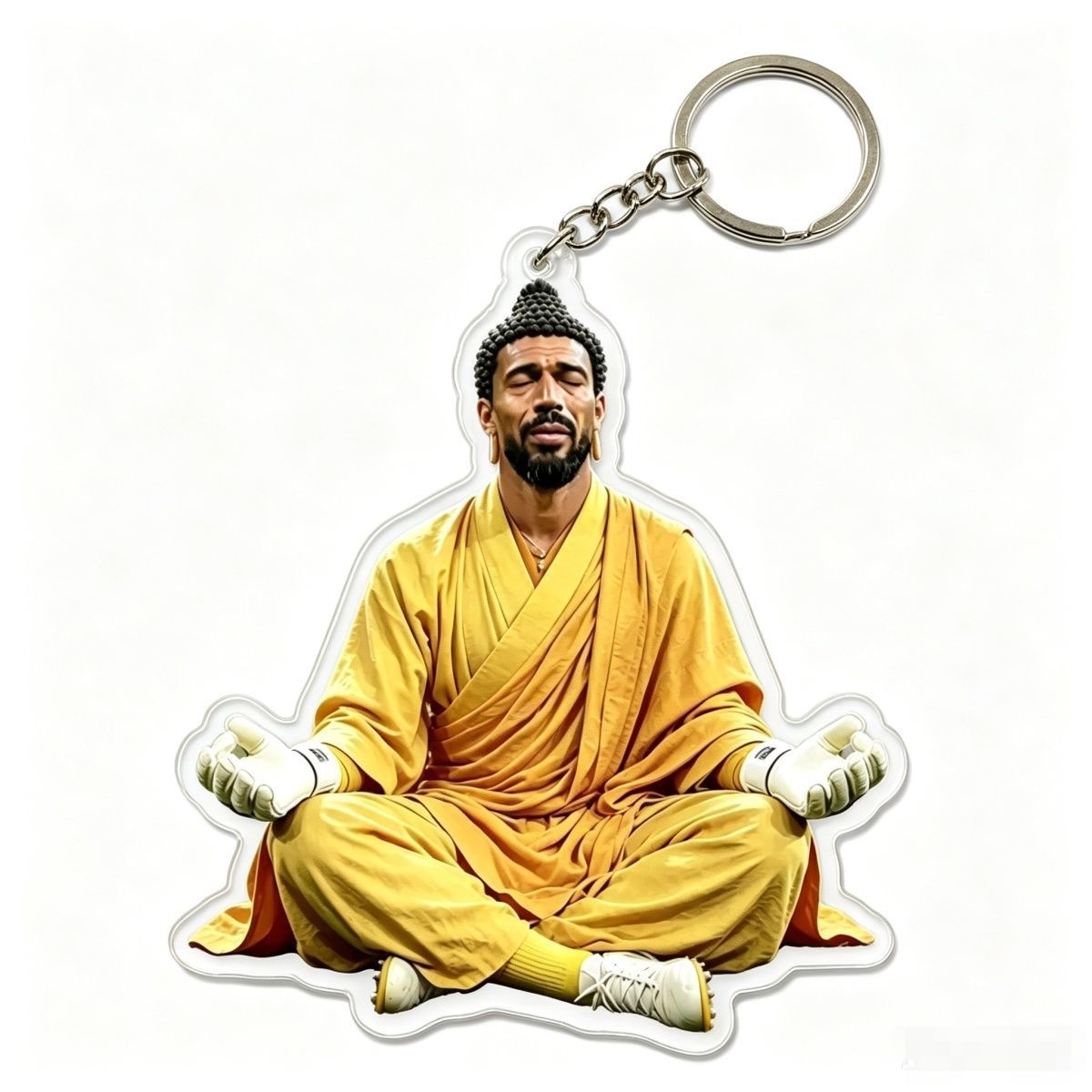 Wholesale Double-Sided Acrylic Keychain Goalkeeper Design Football Fan Car Key Accessory Gift