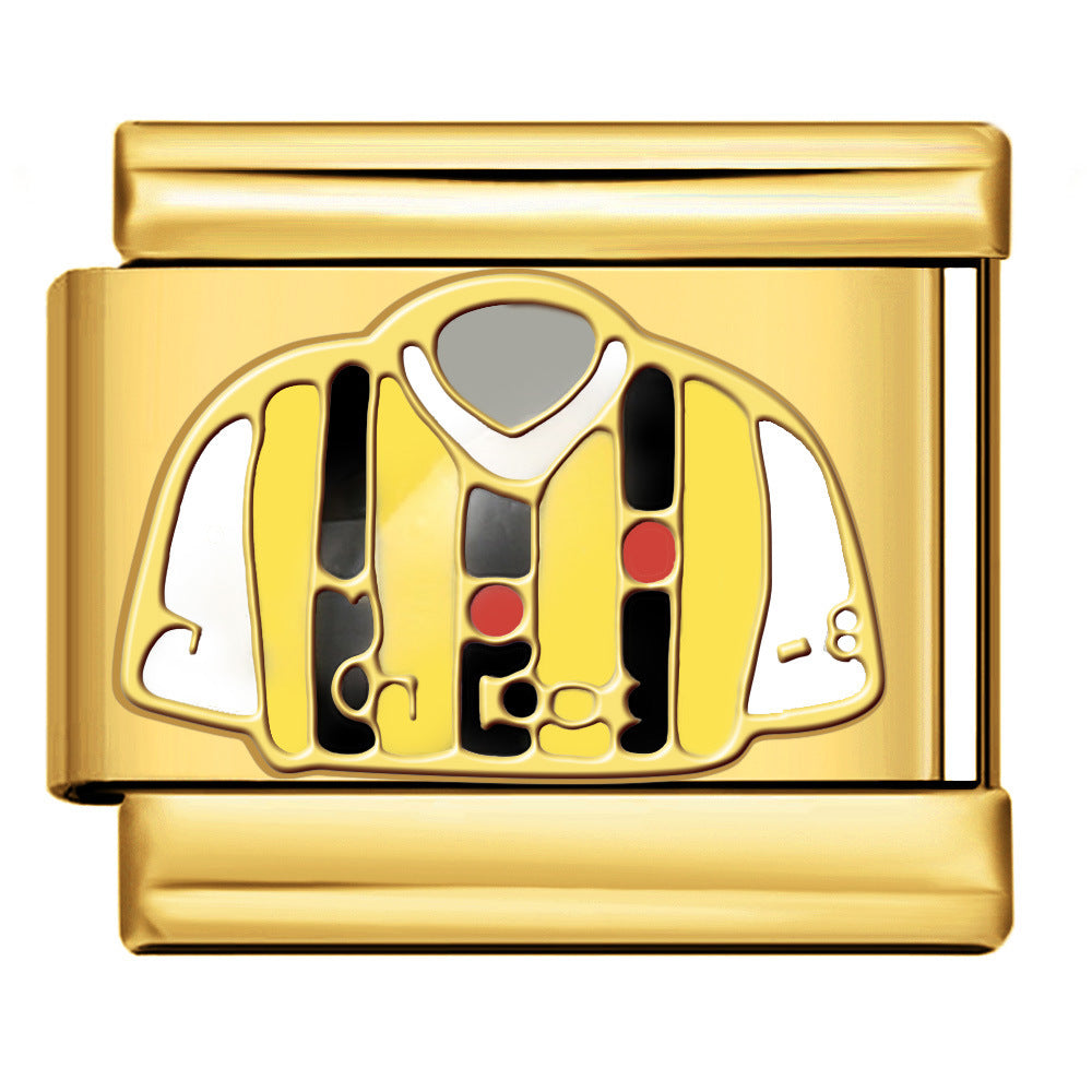 Wholesale 9mm Italian Charm Starter Bracelets DIY square Single Section Creative Stainless Steel Composable Bracelet