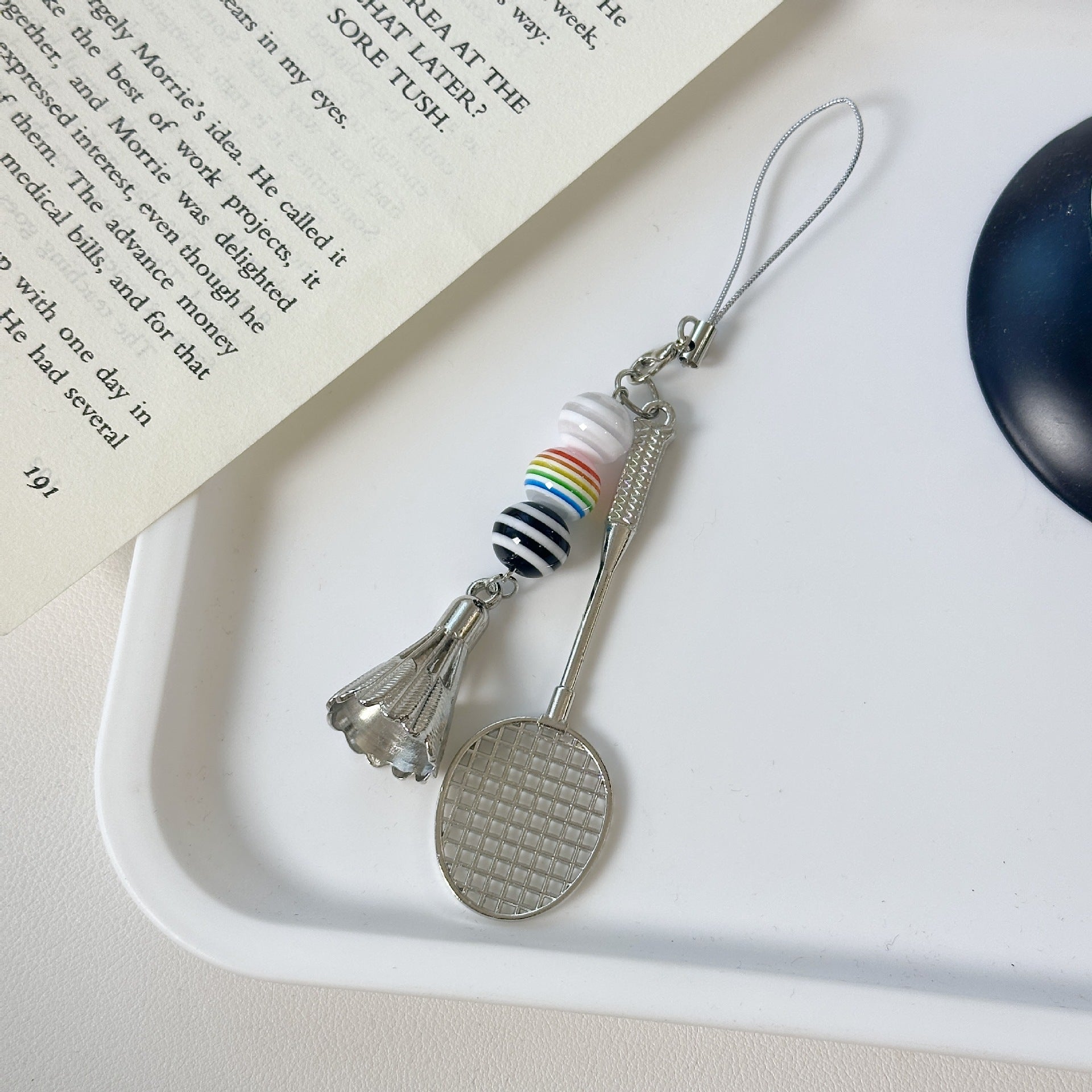 Wholesale Alloy badminton racket keychain