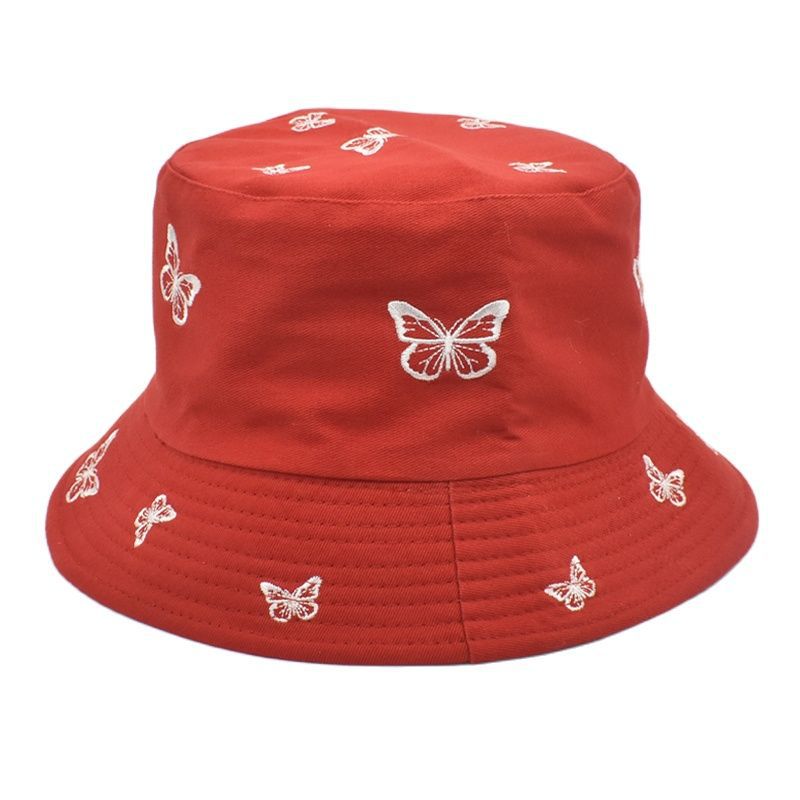Wholesale Butterfly Embroidery Double-sided Bucket Hat ACC-HT-ShunMa021