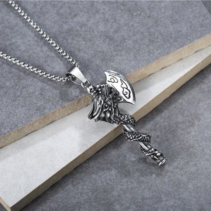 Wholesale Vintage Axe Pendant Necklace,  Trendy Retro Men' s Fashion Accessory