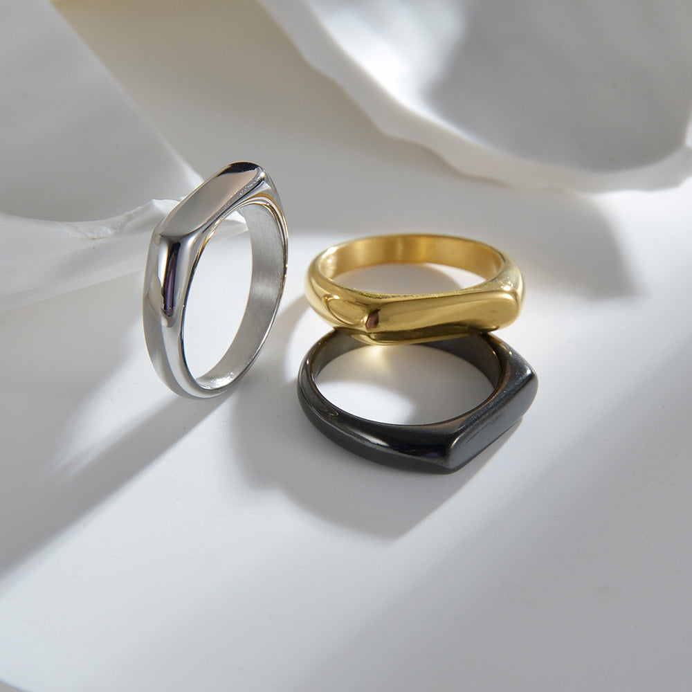 Wholesale Ins Style Stainless Steel Plain Ring,  Fashion Accessory Gift for Women