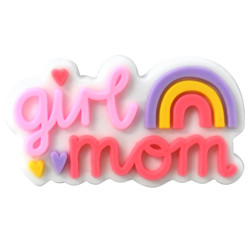 Wholesale Random 100pcs Mother's Day Shoe Buckle Decoration Shoes Charms ACC-SC-RYY030