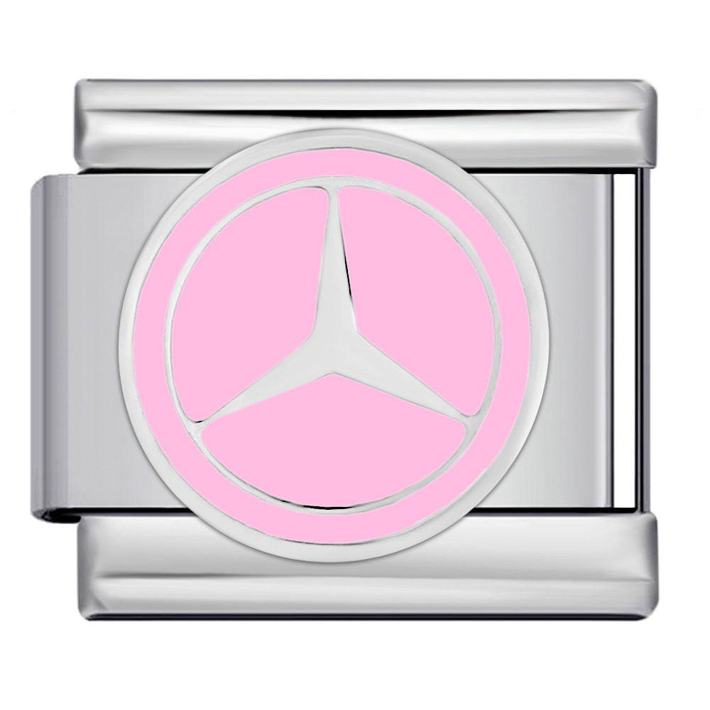 Wholesale Italian Charm Bracelet 9mm DIY Car Logo Series   Creative Stainless Steel Composable Bracelet