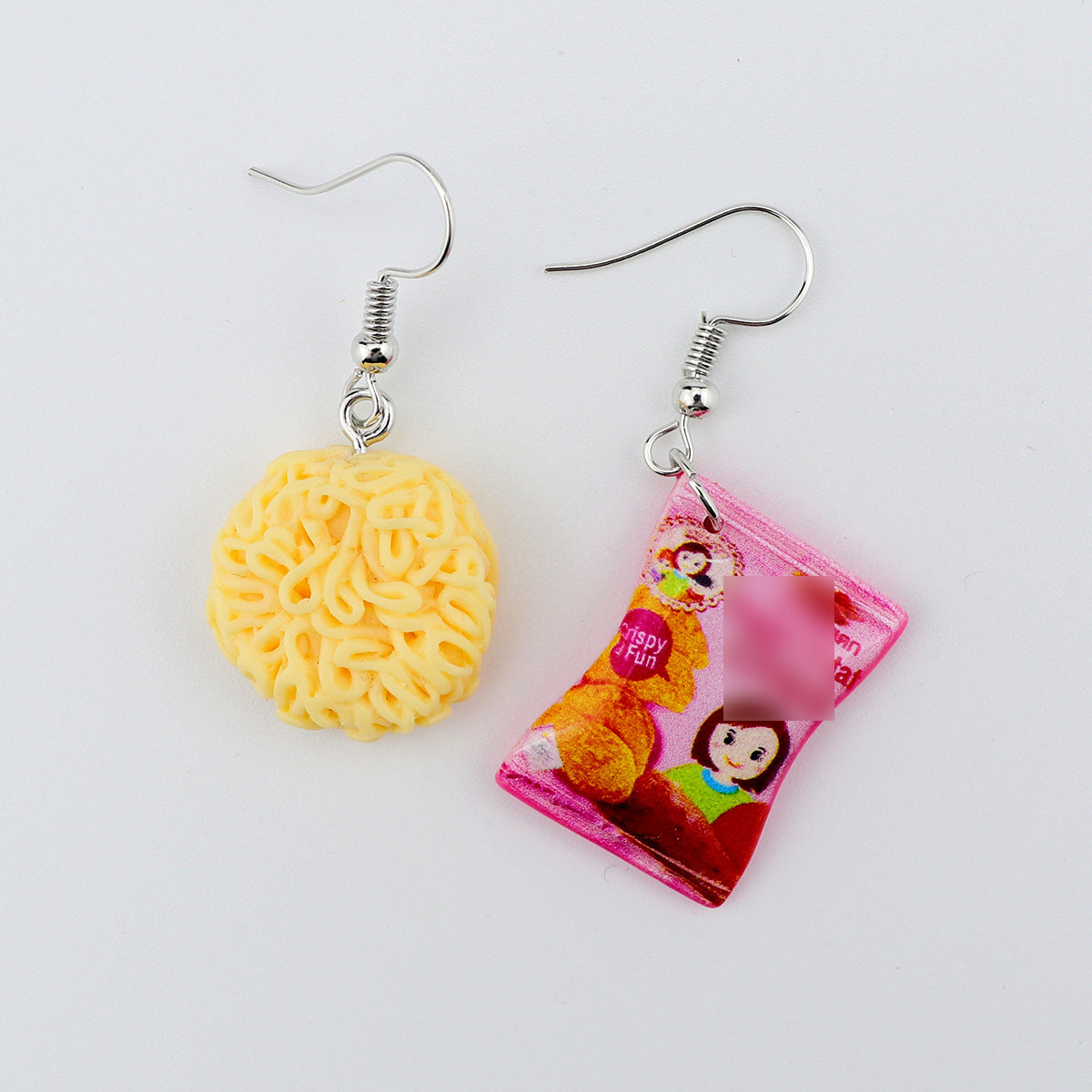 Wholesale  10pcs Creative  Fries Instant Noodles Earrings
