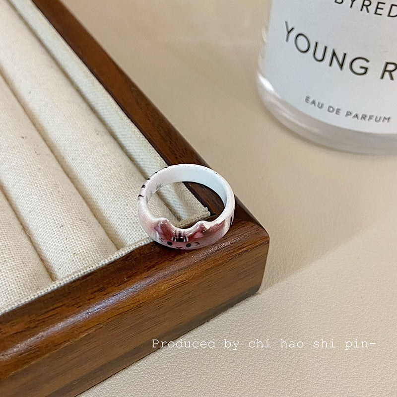 Wholesale Cartoon Cute Color Cat Ring