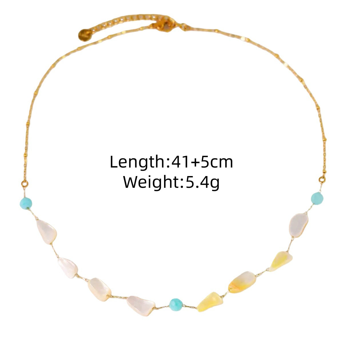 Wholesale Light Luxury Blue Tianhe Stone 14K Gold Plated Titanium Steel Necklace,  Fashion Jewelry Accessory Gift