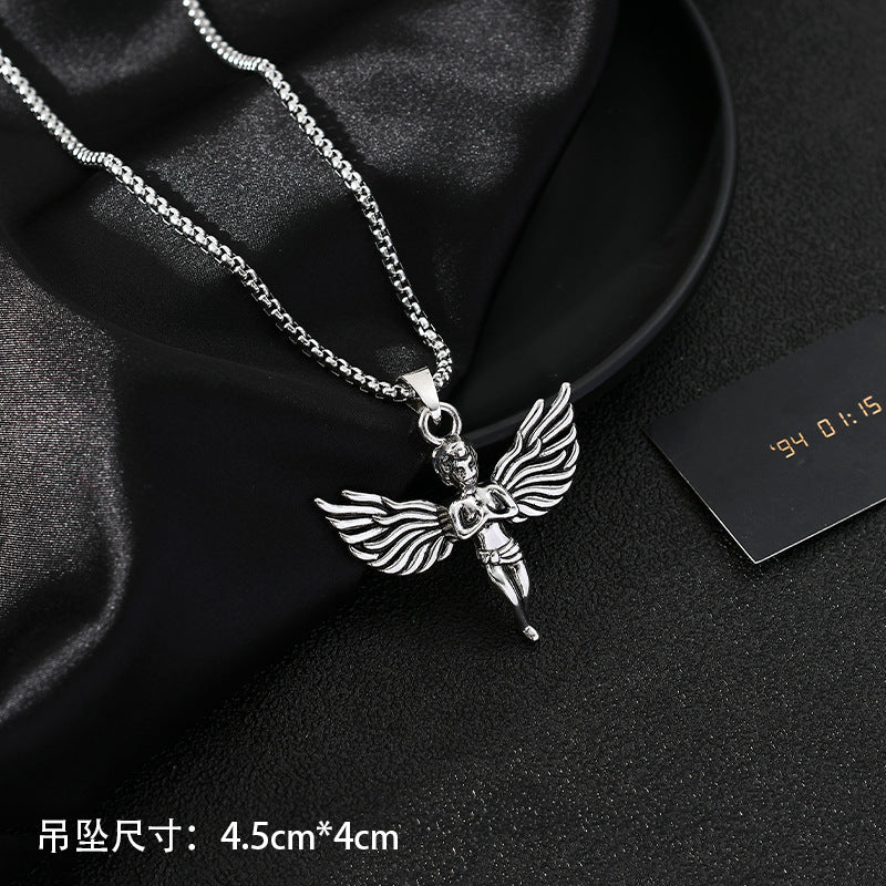 Wholesale Titanium Steel Long Necklace Men's Sweater Chain ACC-NE-Meihun009