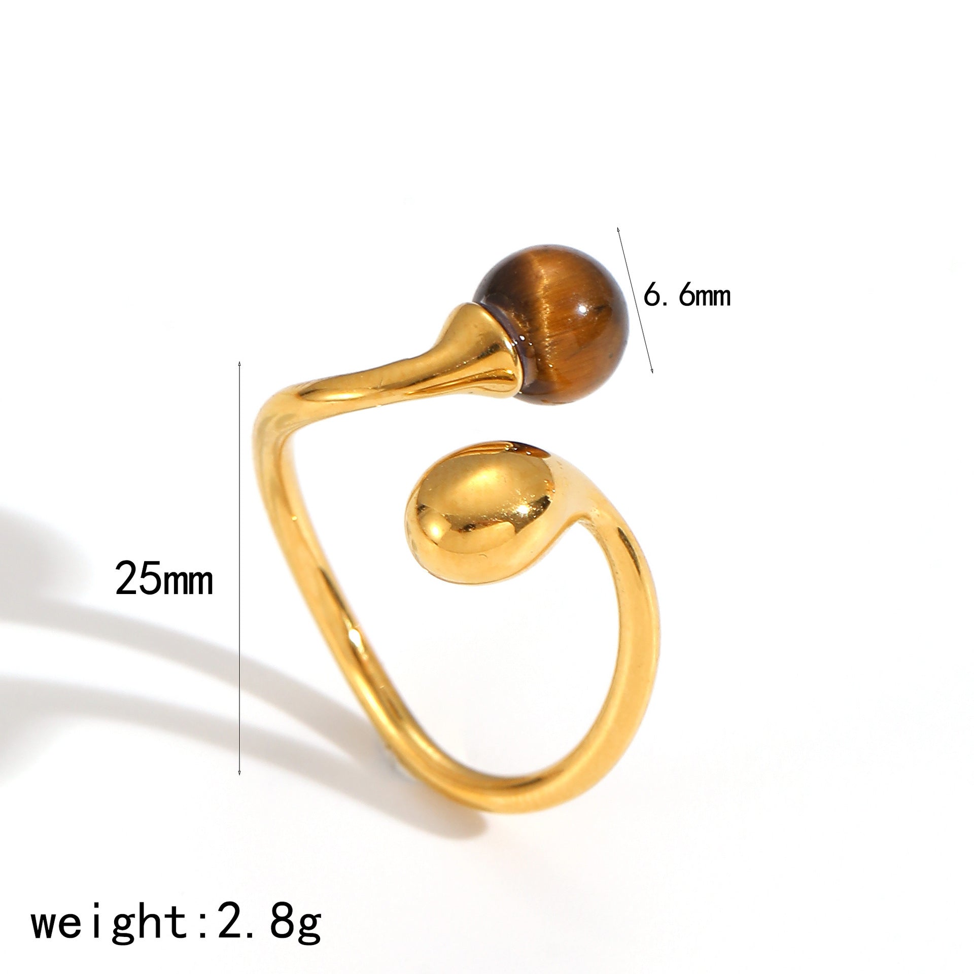 Wholesale Vacuum-plated stainless steel ring does not fade