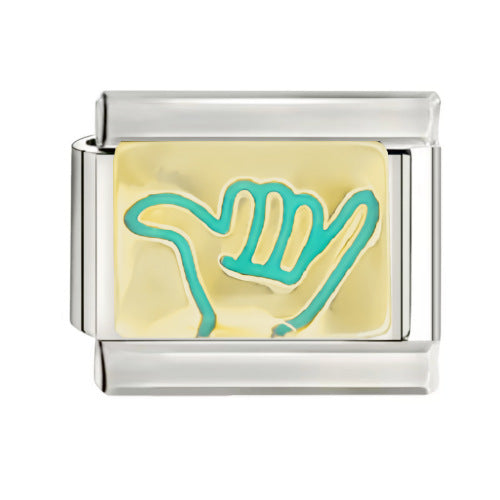 Wholesale Italian Charm Starter Bracelets DIY square Single Section Creative Stainless Steel Composable Bracelet