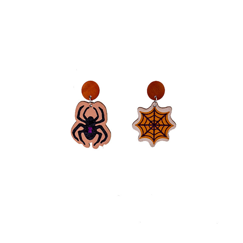 Wholesale Halloween Wood Funny  Earrings