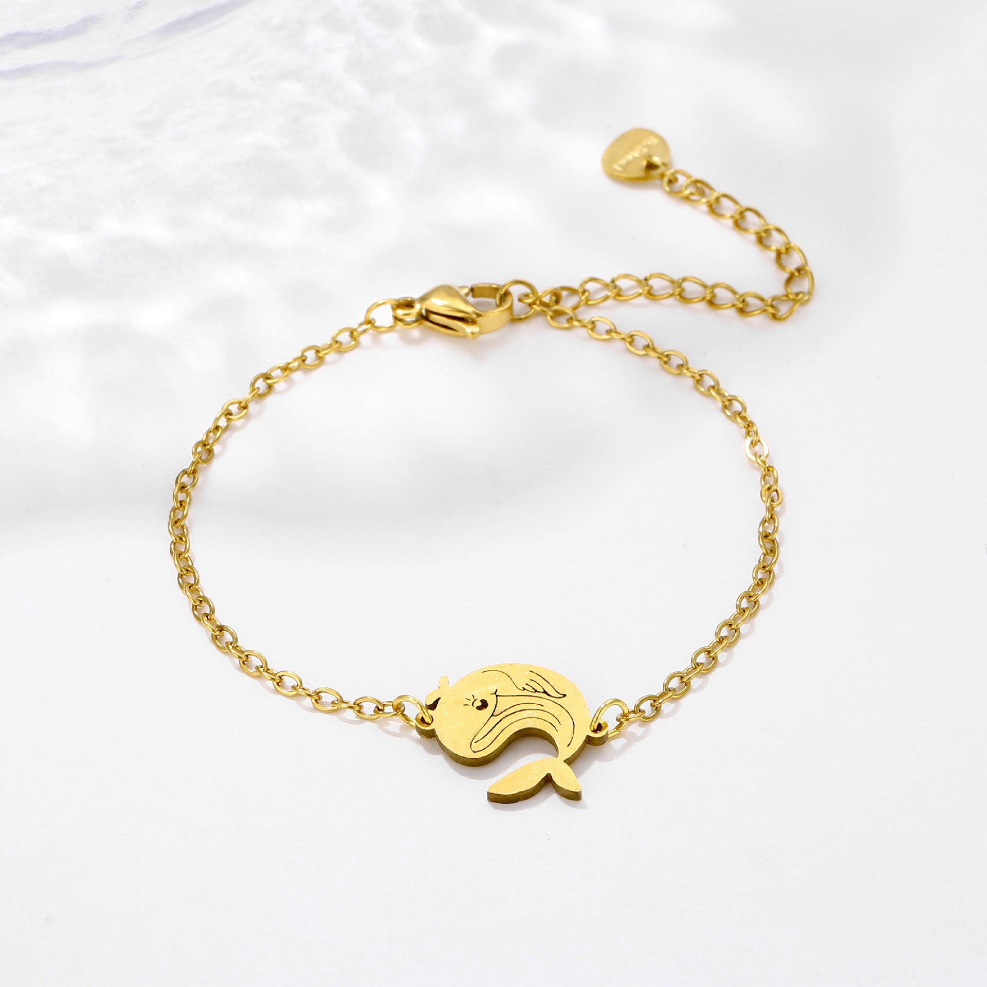 Wholesale Stainless Steel Whale Bracelet Ocean Style Unisex Jewelry Accessory