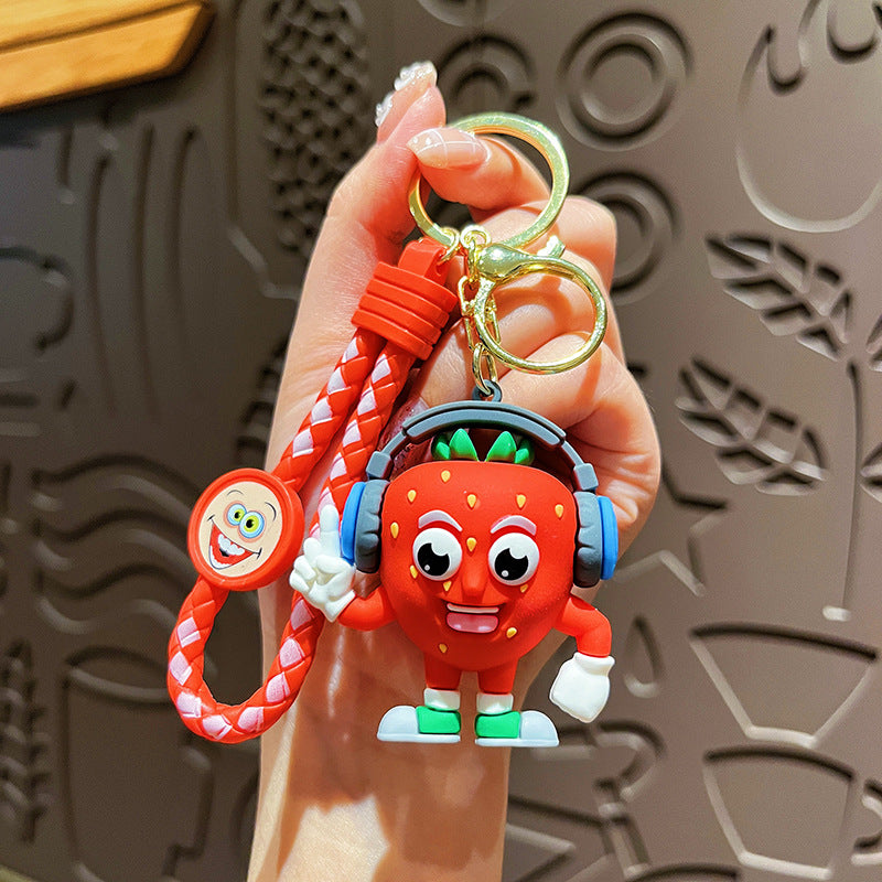 Wholesale Cartoon PVC Soft Glue Cute Fruit Keychains ACC-KC-HangLi011