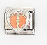 Wholesale 5pcs Italian Charm Bracelet 9mm DIY Splicing Heart Series Stainless Steel Composable Bracelet