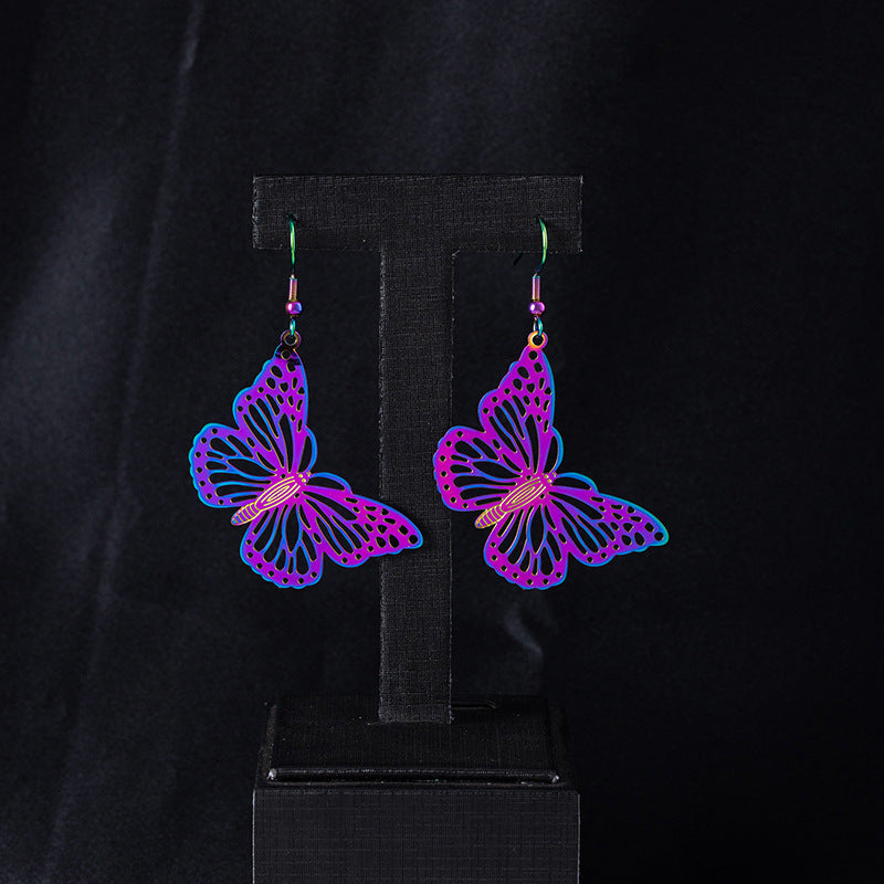 Wholesale Hollow Sun God Colorful Earrings