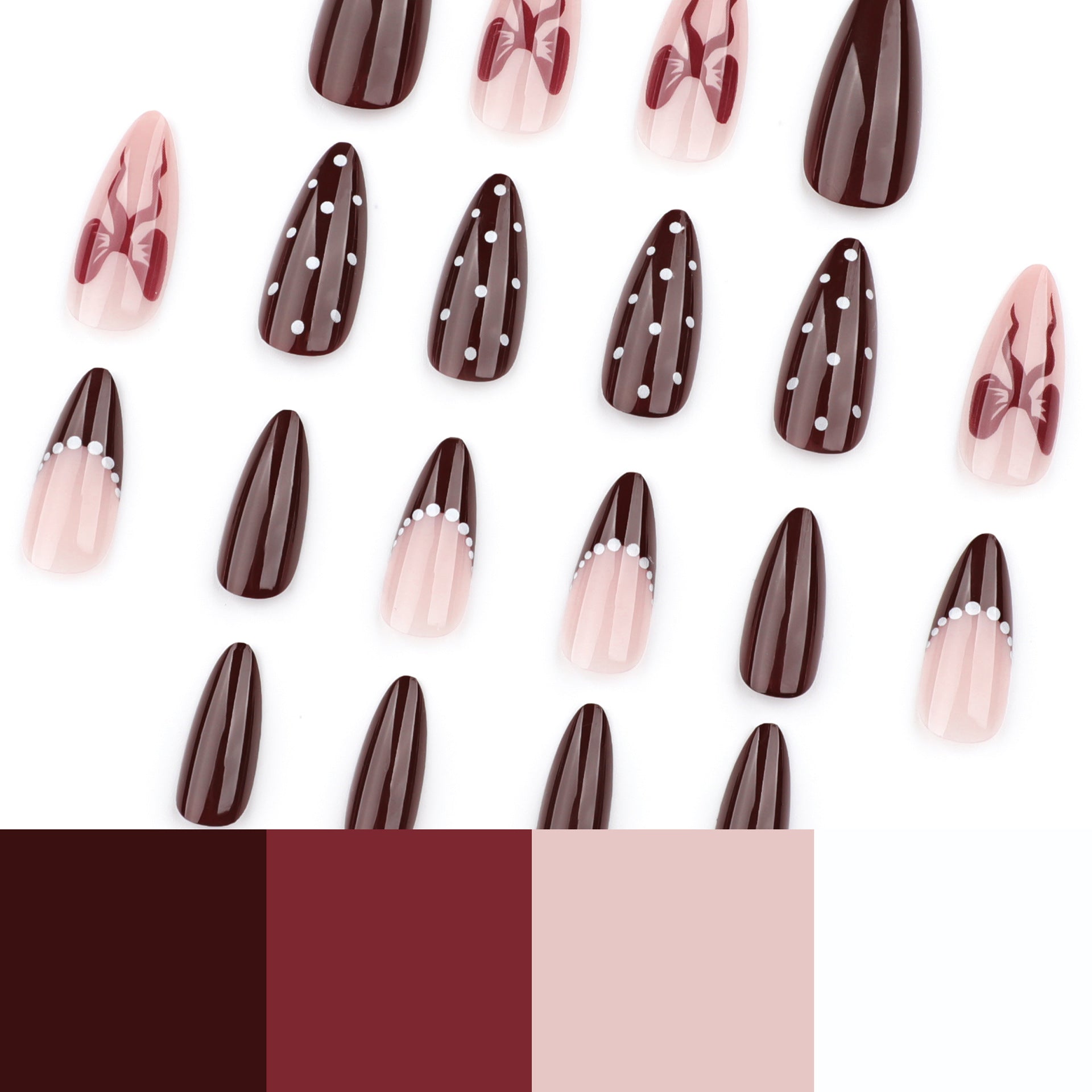 Wholesale 24 Pieces/box Bow Nails Kits Nail Stickers