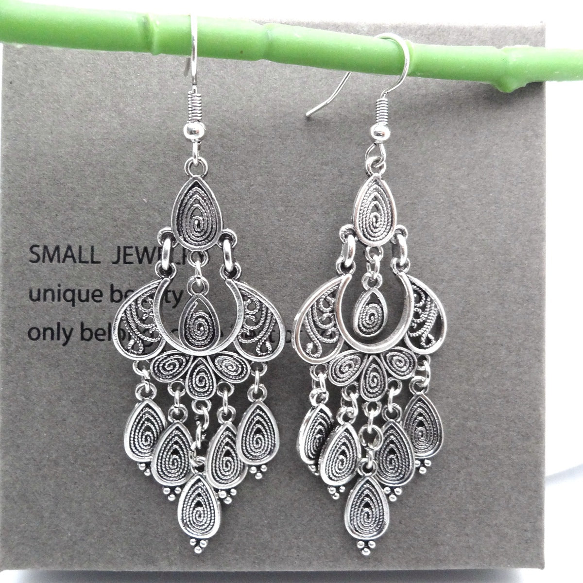 Wholesale Zinc Alloy Electroplated Long Peacock Dangle Earrings Bohemian Retro Ethnic Style Fashion Jewelry Accessory For Women Party Wear