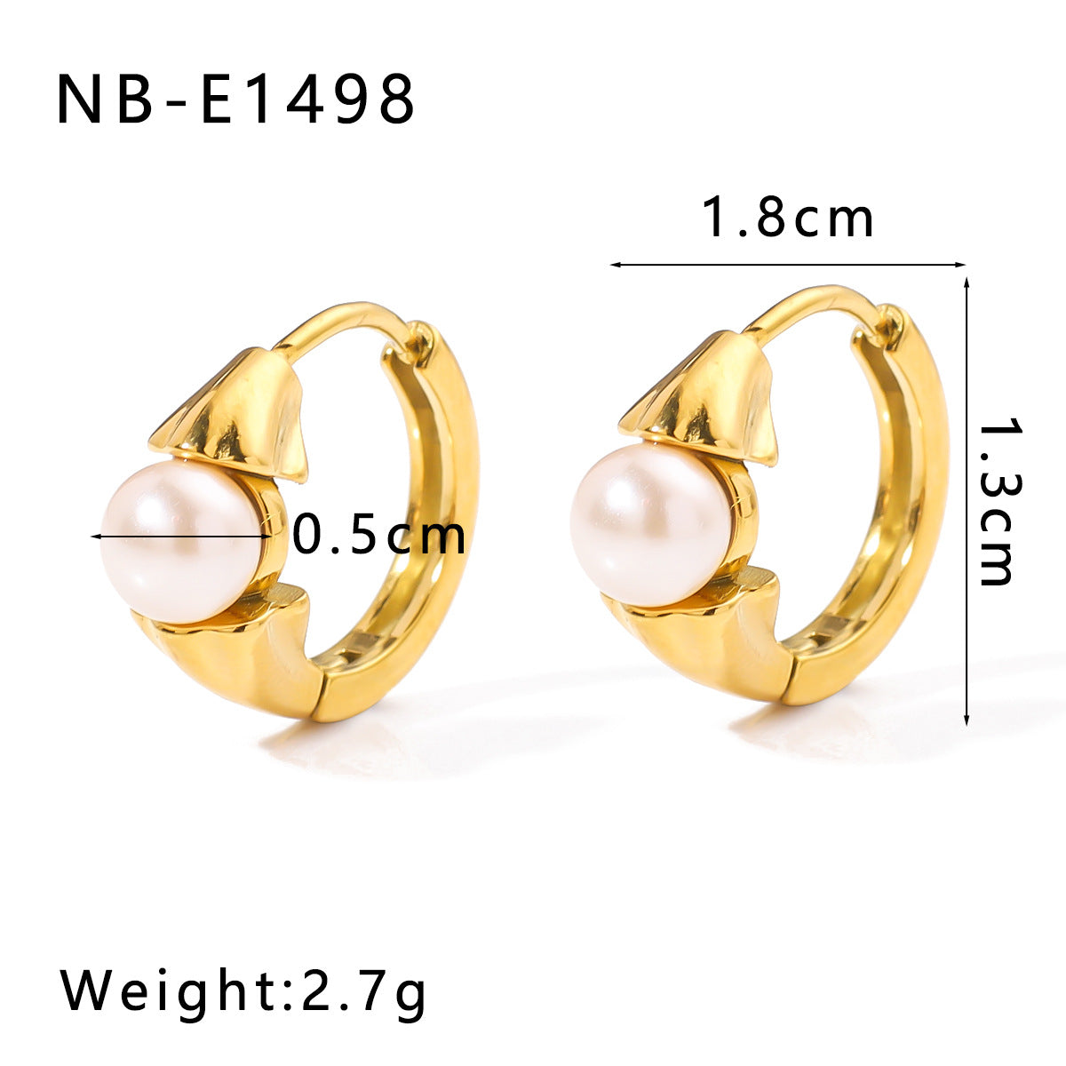 Wholesale  Stainless Steel Earrings 18K Gold Earrings Set