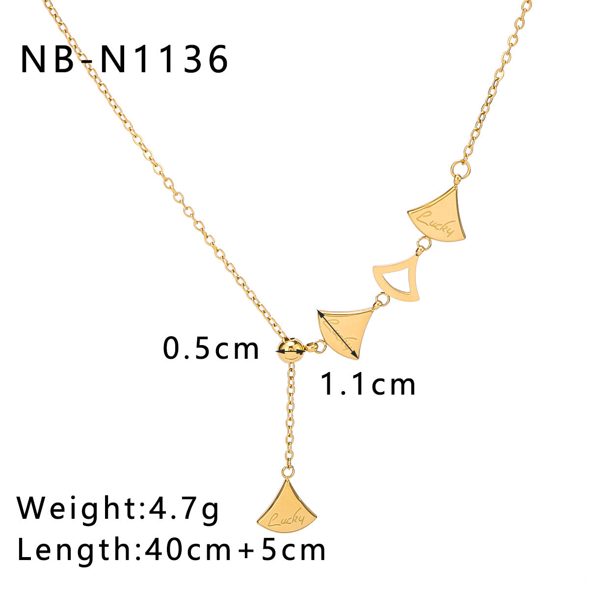 Wholesale Light Luxury Fan-shaped Skirt Stainless Steel Necklace Choker Necklaces ACC-NE-Xiny006