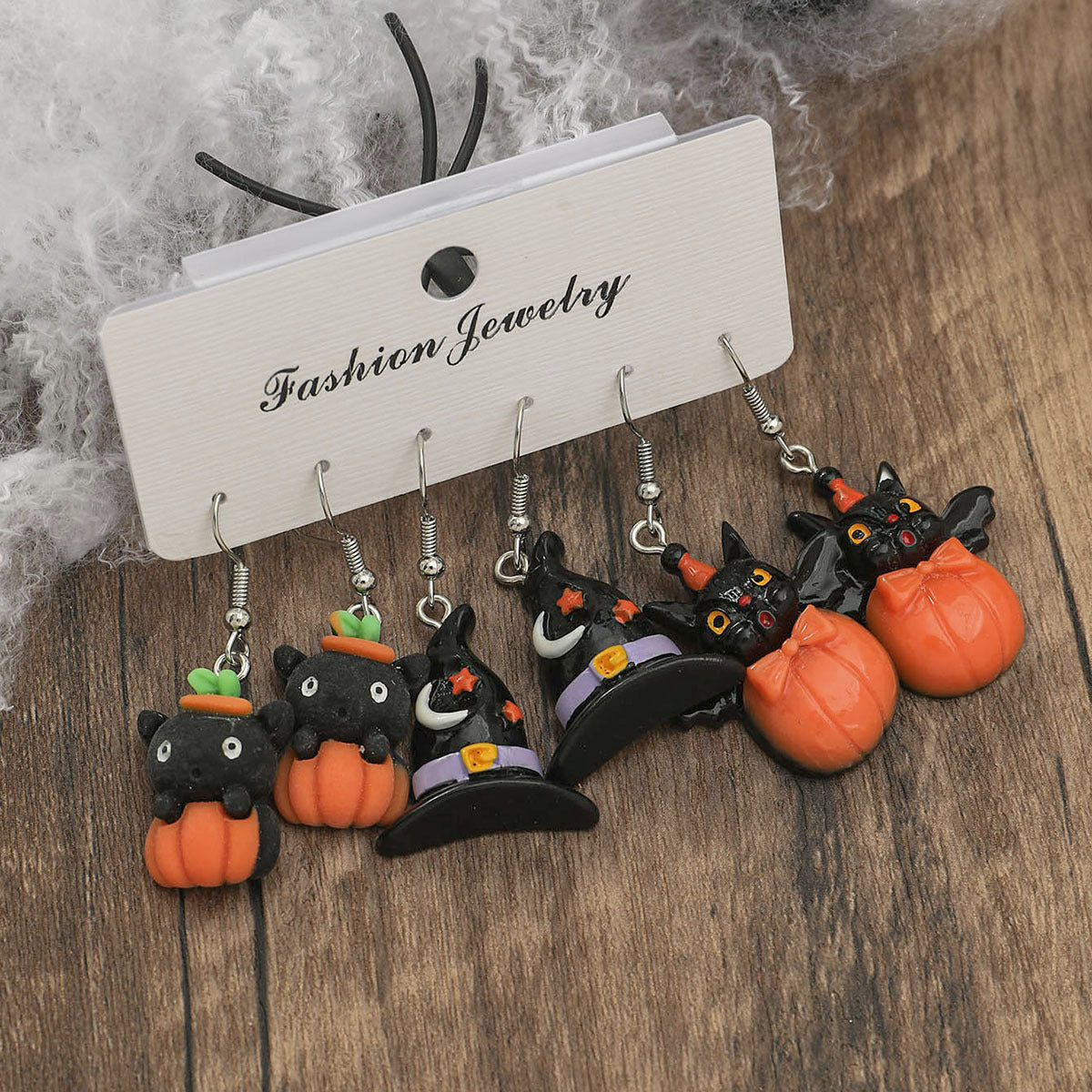 Wholesale Halloween Pumpkin Ghost Earrings Set ACC-ES-JunJie009
